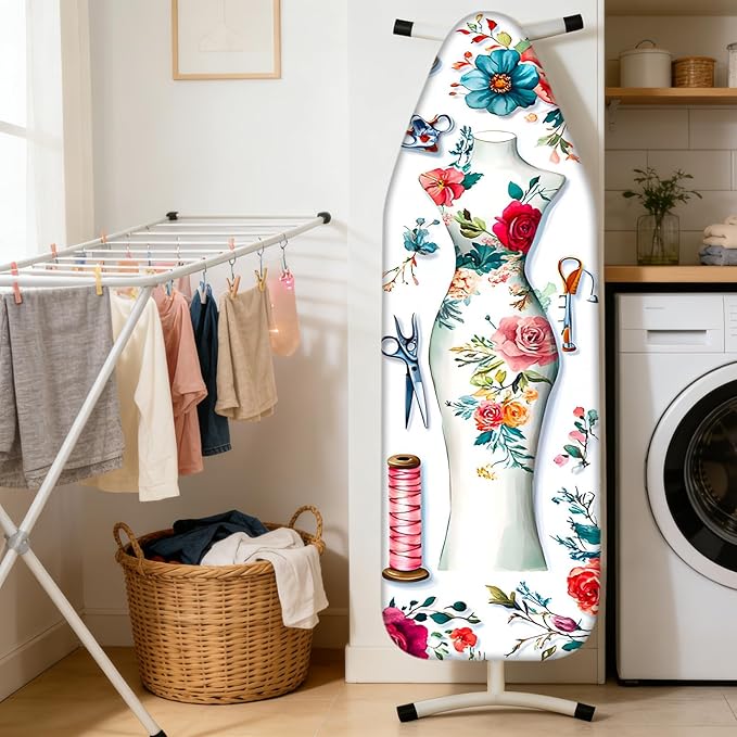 Nuxovilar Ironing Board Cover Needle Cotton 15x54 Inches | Ironing Board Cover - Image 2