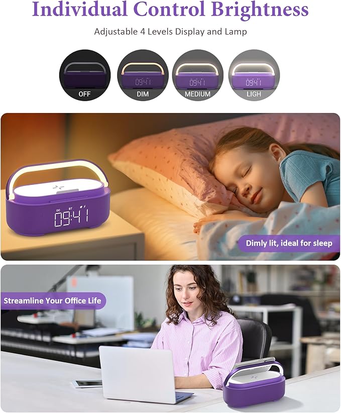 COLSUR Bluetooth Speaker Alarm Clock - Image 6