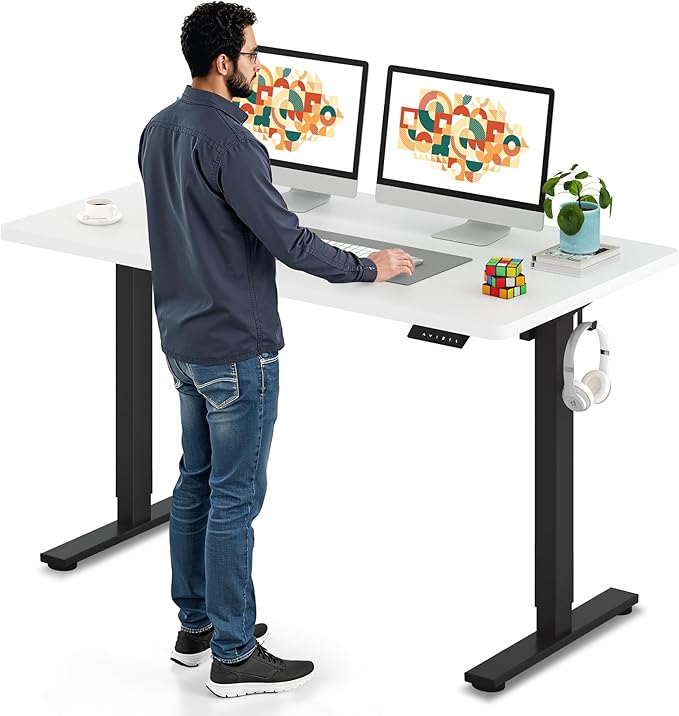 SANODESK Electric Standing Desk 55 x 28 Inches Whole-Piece Desktop Height by sanodesk