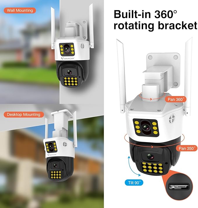 VSTARCAM 2K Outdoor Dual-Camera Security, IP66 Protection & Cloud Recording - Image 5