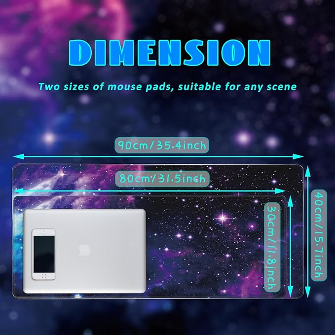 Desk Mat, Galaxy Nebula Universe Space Extended Gaming Mouse Pad Large - Image 4