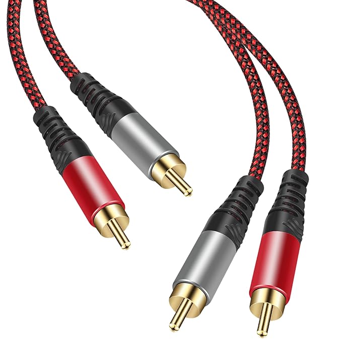 Tiierzon RCA Cable 5Ft, 2Rca Male to 2-RCA Male Audio Stereo Subwoofer Cable - Image 6