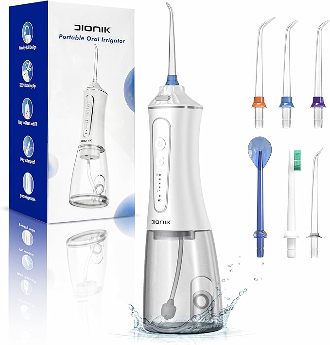 DIONIK Water Flosser Cordless for Teeth, Rechargeable & Portable Water Flosser by Unknown