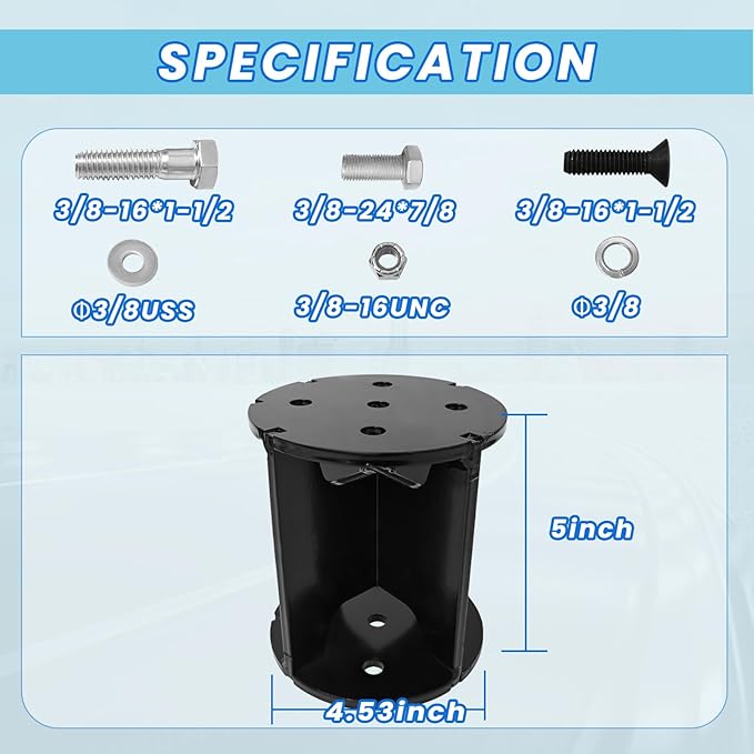 FLOVENTIS 5" Straight Air Helper Spring Spacer, Heavy-Duty Steel Compatible - Image 2
