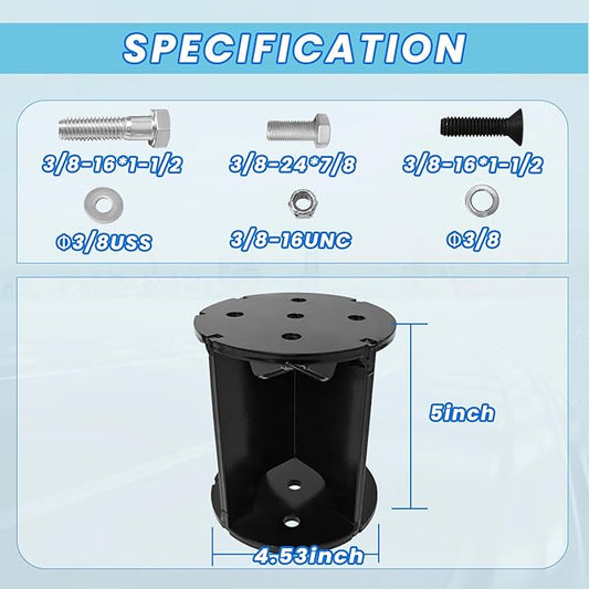 FLOVENTIS 5" Straight Air Helper Spring Spacer, Heavy-Duty Steel Compatible - Image 2