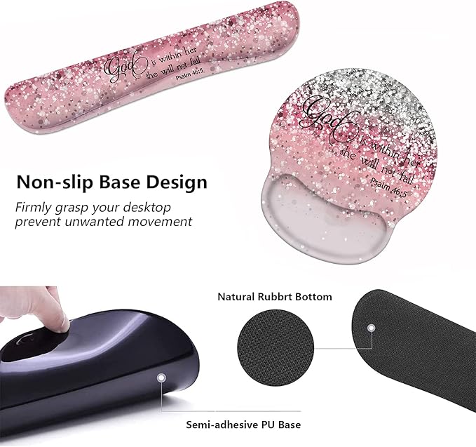 Keyboard Wrist Rest and Mouse Pad Wrist Support Set - Image 5