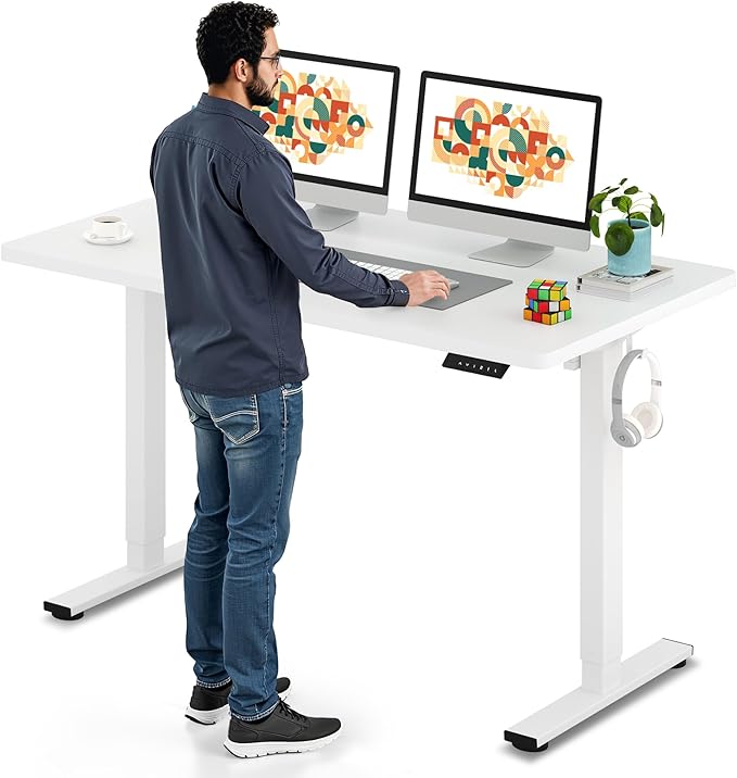 SANODESK Electric Standing Desk 55 x 28 Inches Whole-Piece Desktop Height by sanodesk