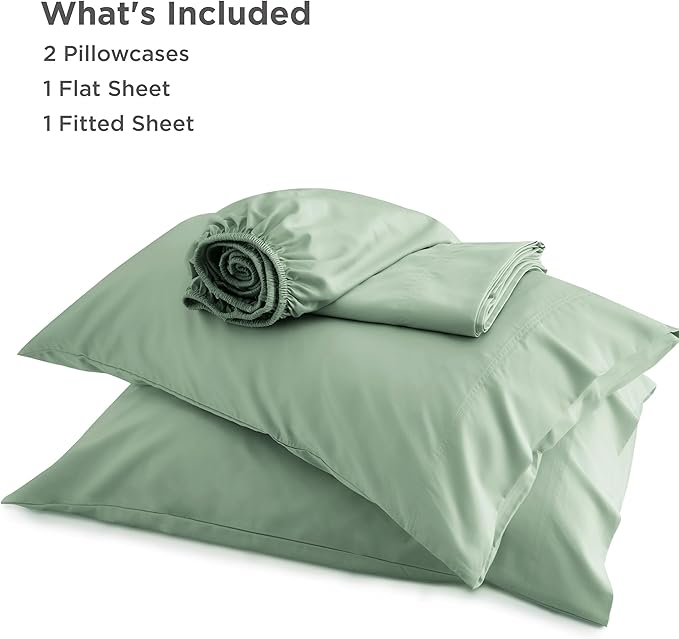 Bedsure Queen Sheet Set, Rayon Derived from Bamboo, Cooling Sheets, Breathable - Image 7