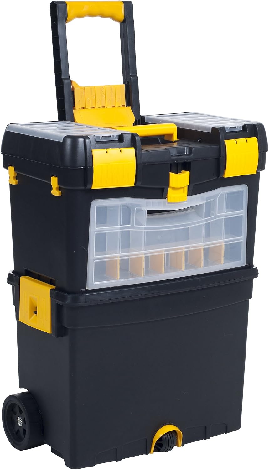 portable toolbox with wheels - stackable tool chest, main product view
