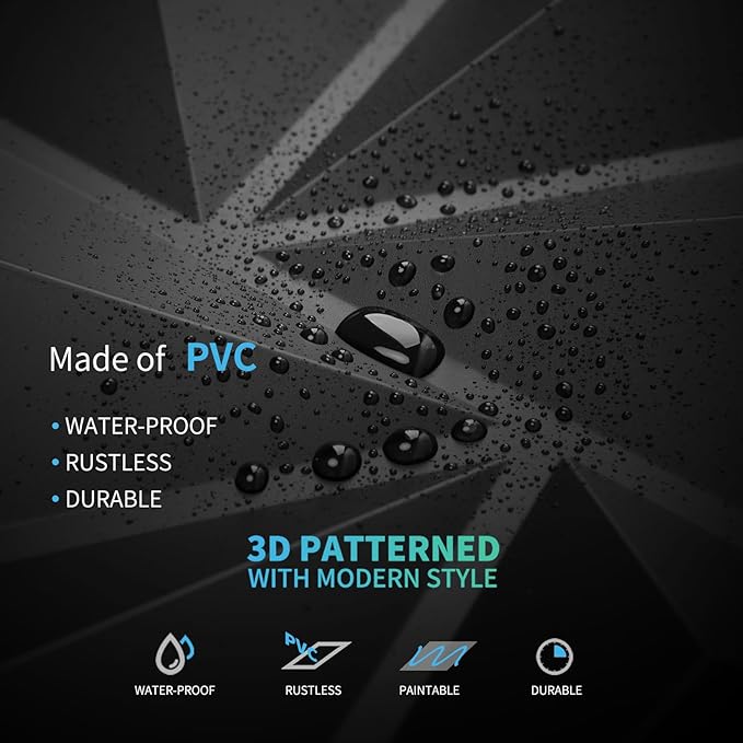 Art3d 3D Wall Panels 100 Pack, 11.8" x 11.8" PVC Wall Panels - Image 5