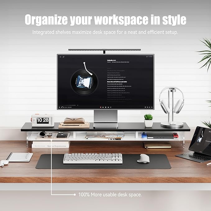 FENSULN Dual‑Tier Monitor Stand - Image 2