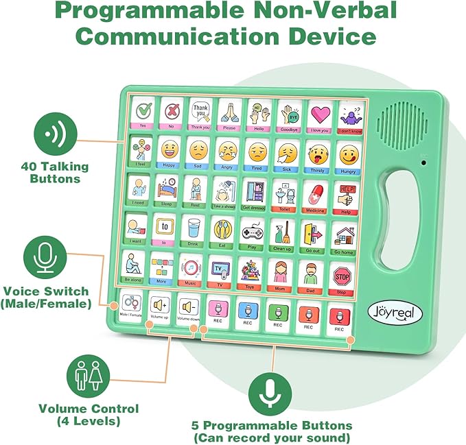 Joyreal AAC Device for Autism, Non Verbal Communication Tools for Speech - Image 3