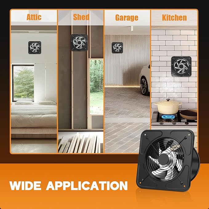 YOZON 10-Inch Kitchen Exhaust Fan - Image 8