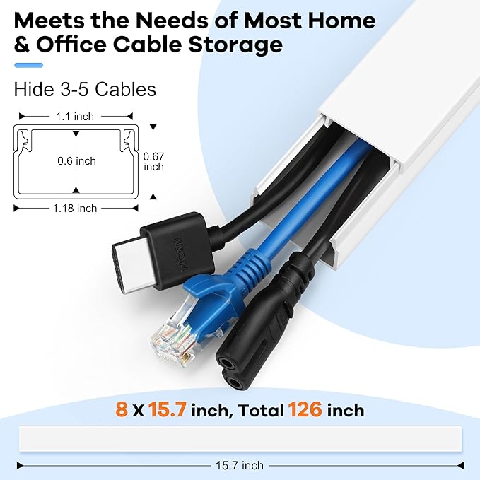 126in Cord Hider Kit, ZhiYo Wire Hiders - Image 2