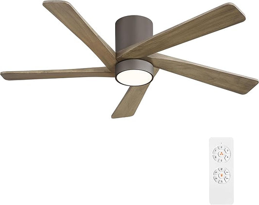 WINGBO 48 Inch Flush Mount DC Ceiling Fan by HomePage