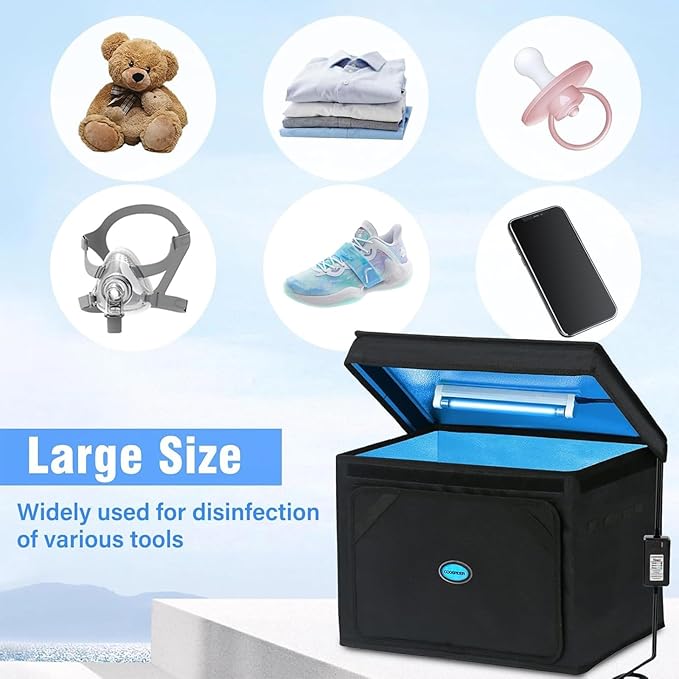 Large UVC Sanitizer Box with Ozone, Foldable Cleaner Bag with Timer, 36L/9.5gal - Image 3