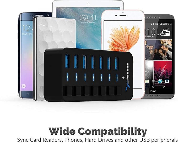 SABRENT 36W 7 Port USB 3.0 Hub - Image 6