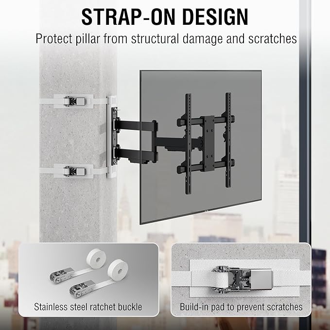 CondoMounts CLMTVA1144 Full Motion Small Pillar | Gazebo TV Mount | Round & - Image 4