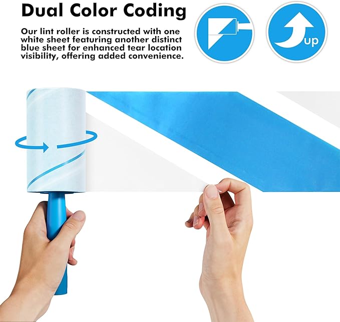 Extra Sticky Lint Roller, Mega Value Set 1000 Sheets - Image 2