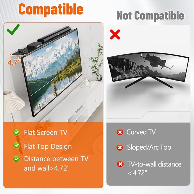 Soundbar Mount, No Drilling Steel TV Top Shelf Fits Most of Sound Bars Up to 15 - Image 6