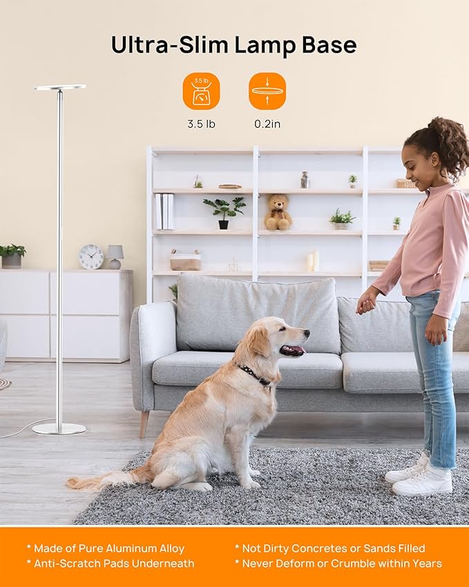 TROND Floor Lamp, 5000LM Super Bright Sky LED Modern Torchiere Standing Lamp - Image 7
