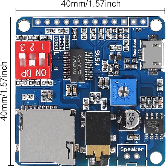 Diann 4pcs MP3 Voice Playback Module DY-SV5W Player Music Voice Board IO - Image 6