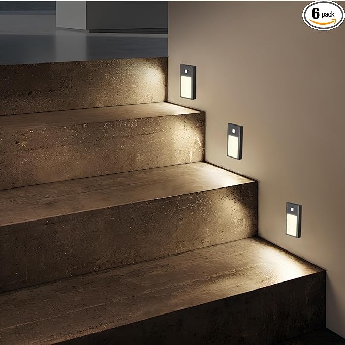VST Motion Sensor Step Night Light, Rechargeable Battery Powered Led Light by VSTLighting
