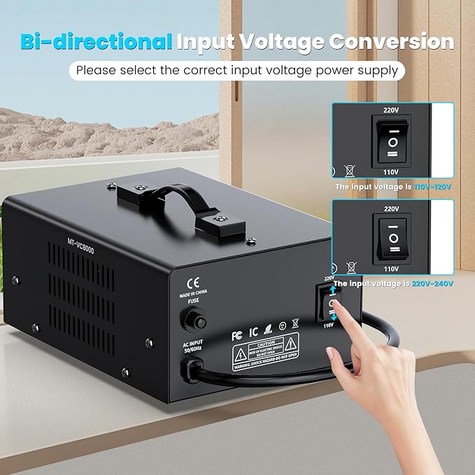 8000W Voltage Converter Transformer Step Up/Down Converter 110/120 Volt - Image 4