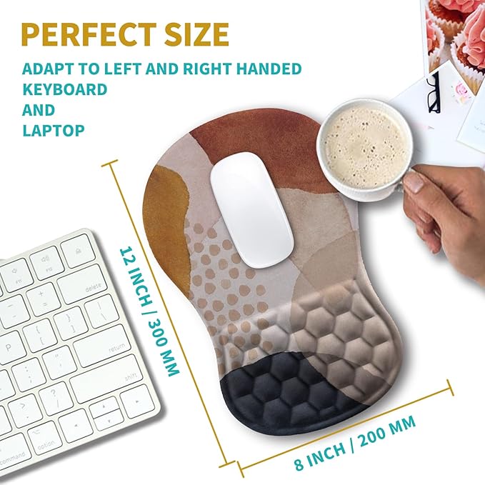 Hokafenle Ergonomic Mouse Pad Wrist Support, Wrist Rest Mousepad - Image 3