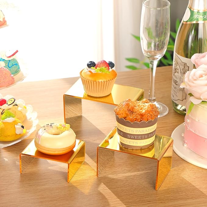 Chuangdi 2 Sets Acrylic Display Risers, Product Stand, Jewelry Display Riser - Image 6