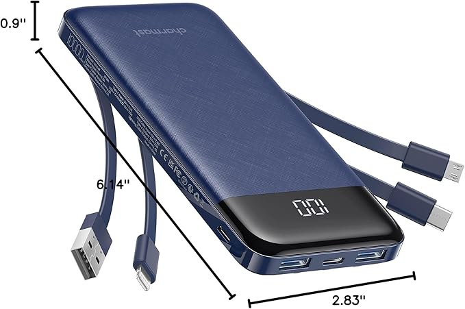charmast Portable Charger with Built in Cables, Power Bank with Cords Wires - Image 10