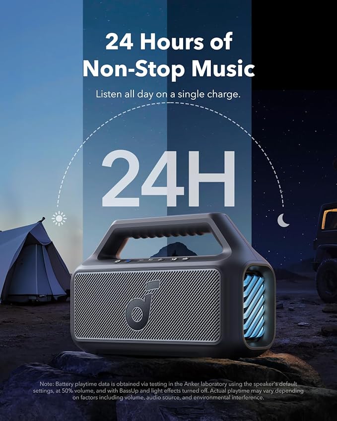 Soundcore Boom 2 by Anker, Outdoor Speaker, BassUp 2.0, 24H Playtime, IPX7 - Image 6