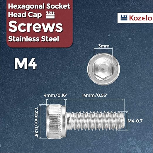 Kozelo 50pcs Socket Head Cap Screws - Image 2