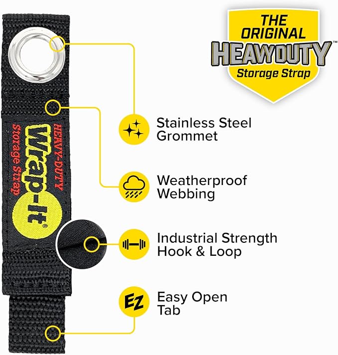Heavy-Duty Wrap-It Storage Straps, 7-inch - Image 5