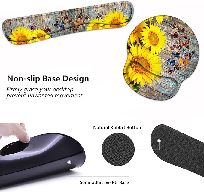 Keyboard Wrist Rest and Mouse Pad Wrist Support Set - Image 5