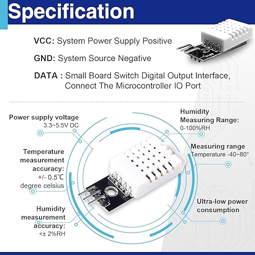6 Set Digital Temperature and Humidity Sensor Modules, Compatible - Image 4