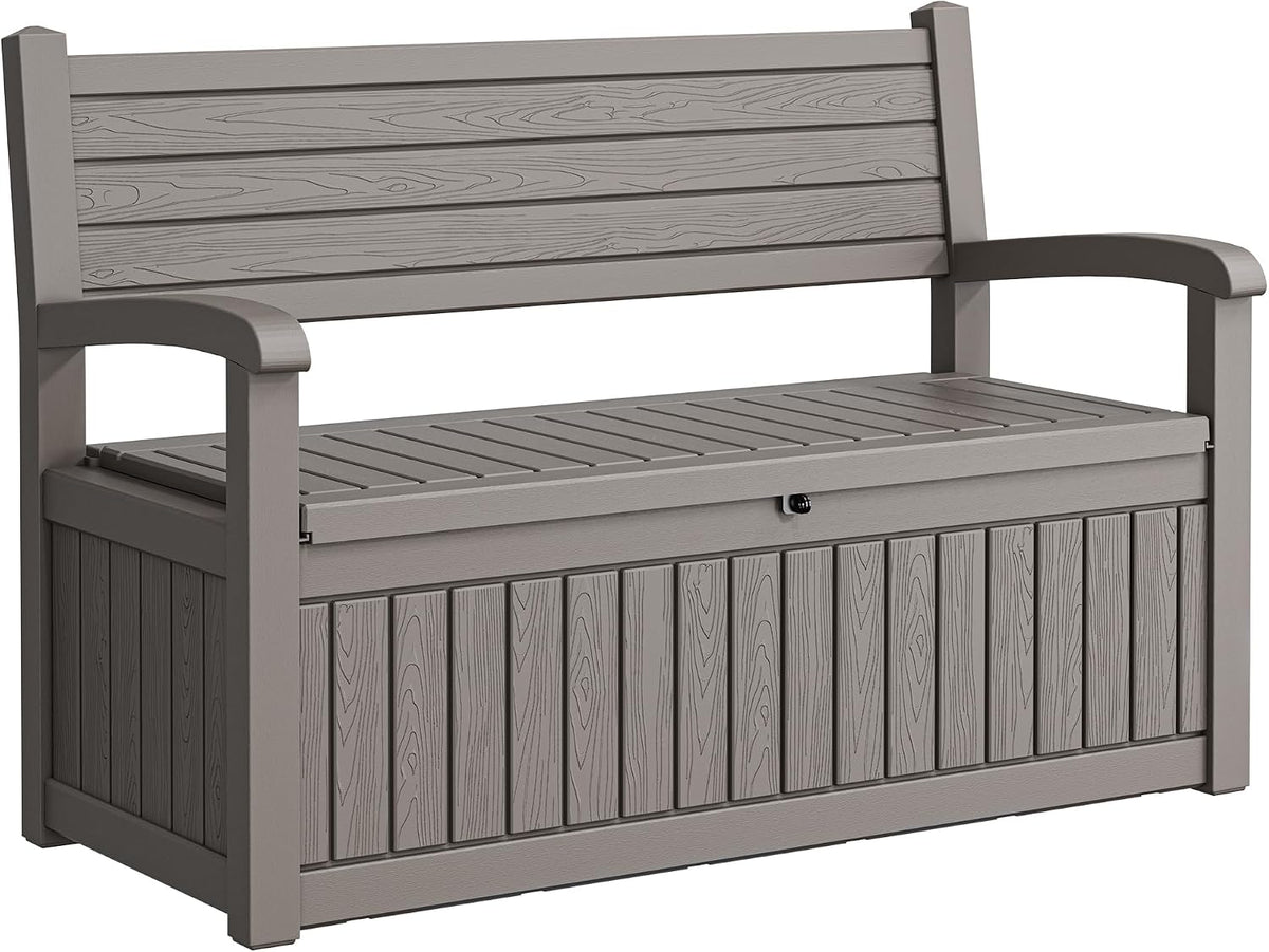 80 gallon lockable deck bench with storage, resin, main product view