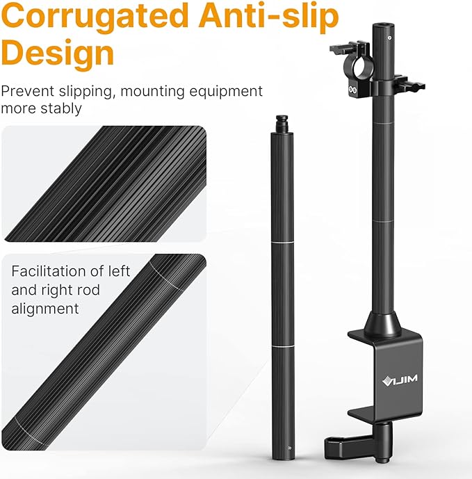 JUSMO LS15 Pro Camera Desk Mount, Aluminum Overhead Camera Mount Rig, Table - Image 5