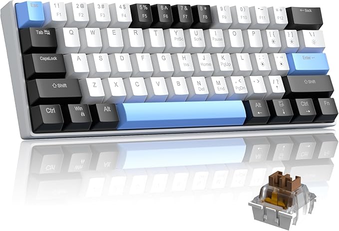 Camiysn 60% Mechanical Gaming Keyboard, Mixed Color Keycaps Gaming Keyboard by Camiysn