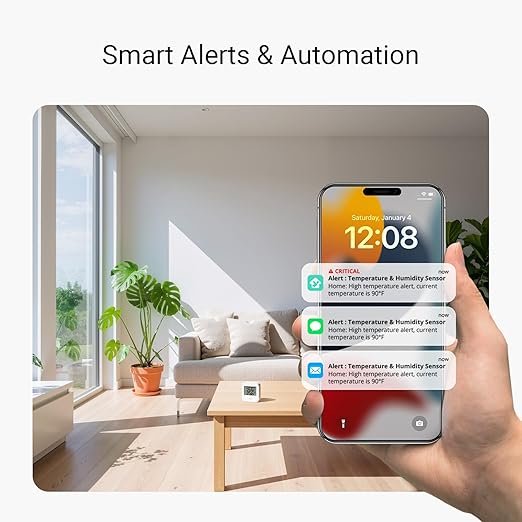 YoLink Smart Temp & Humidity Sensor, LoRa Long Range, 2 Year Battery, Indoor - Image 3