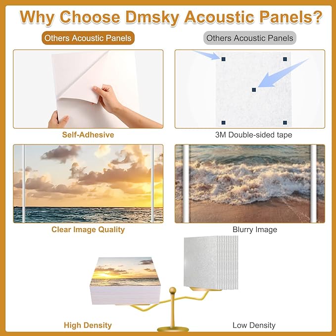 Dmsky Art Acoustic Panels, 48“x36”Acoustical Wall Panel, Decorative Sound - Image 7