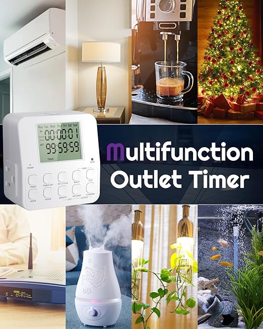 NEARPOW Digital Timer Outlet, Infinite Interval Repeat Cycle Timer Plug - Image 9
