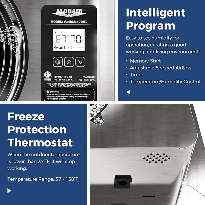 ALORAIR 780 CFM Crawl Space Ventilator Fan - Image 3