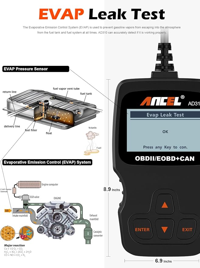 ANCEL AD310 Classic Enhanced Universal OBD II Scanner Car Engine Fault Code - Image 5