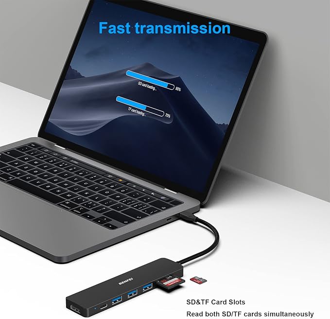 BENFEI USB C HUB 7-in-1, USB-C HUB Multiport Adapter - Image 5