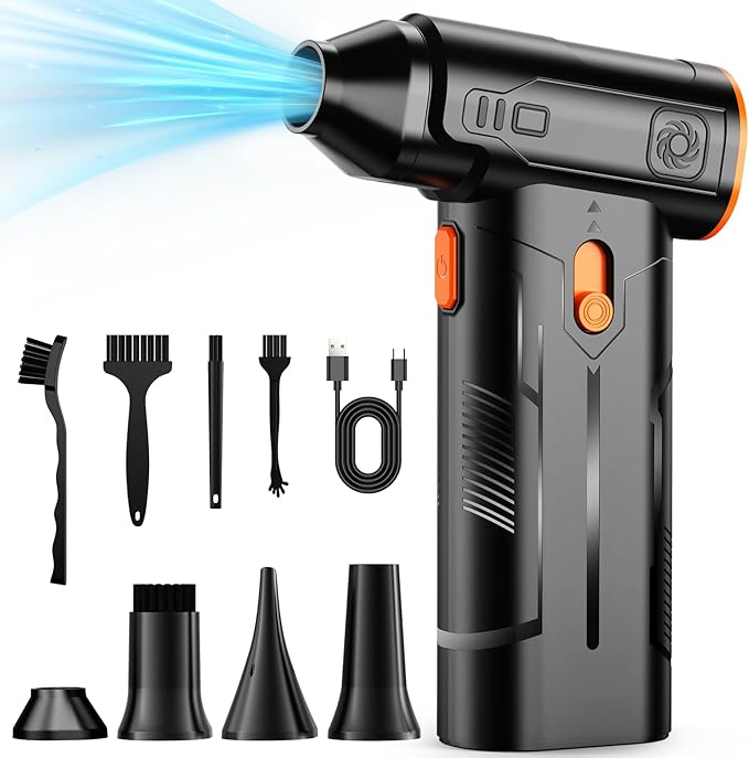 Compressed Air Duster, 130000RPM Multi-Gear Adjustable Electric Air Duster by Unknown
