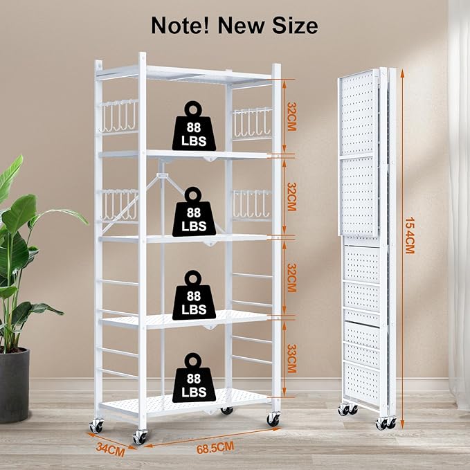 Himix 5-Tier Storage Folding Shelf - Image 3