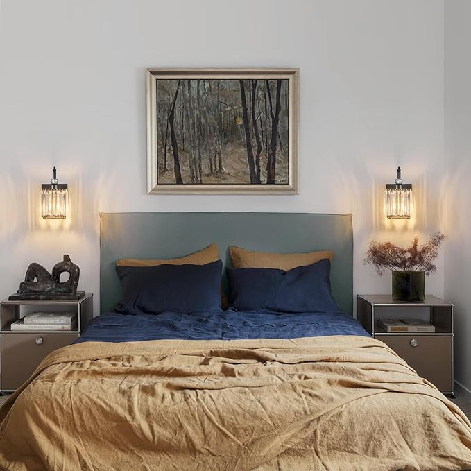 BBLLWJ Modern Wall Sconces Set of Two Black Wall Sconces Indoor Wall Lamp - Image 6