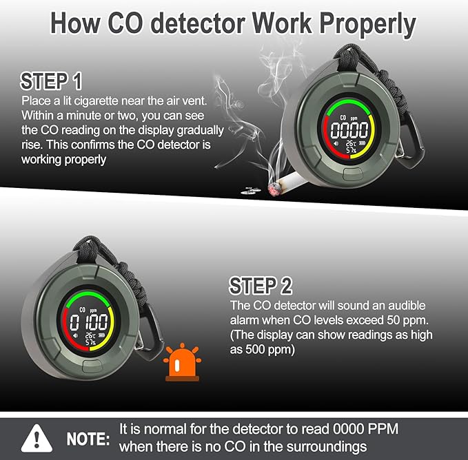 3-in-1 Portable Carbon Monoxide Detectors - Image 7