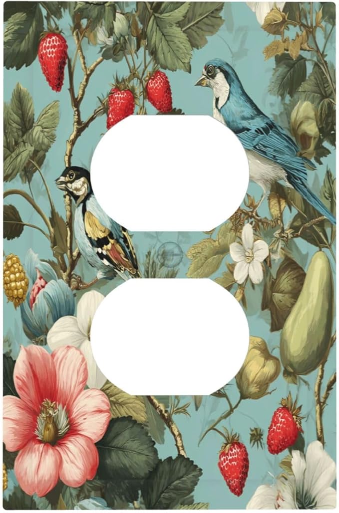 Bvtewkhz William Morris Flower Duplex Outlet Wall Plate Cover Decorative Light - Image 2